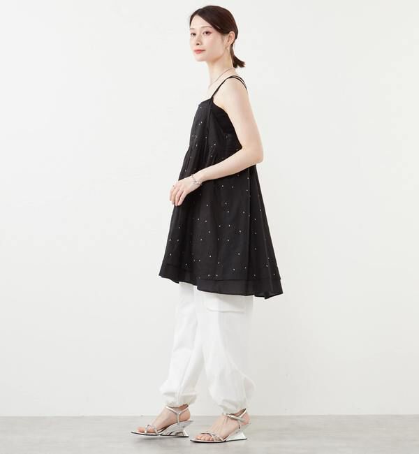 SOFFITTO「ドット刺繍キャミワンピース」|ワンピース|