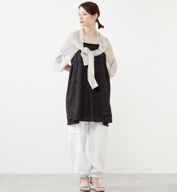 SOFFITTO「ドット刺繍キャミワンピース」|ワンピース|