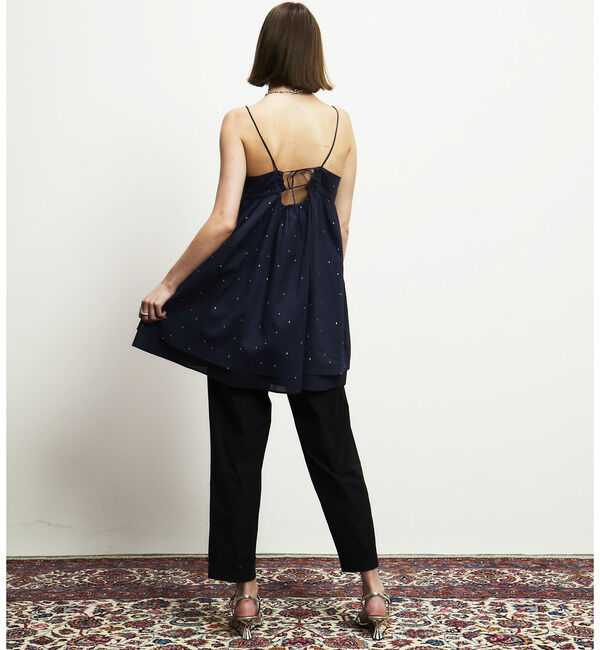 SOFFITTO「ドット刺繍キャミワンピース」|ワンピース|