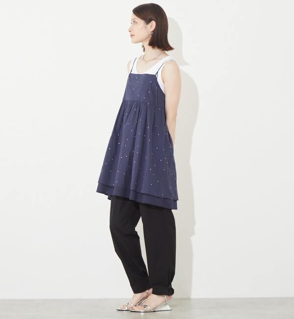 SOFFITTO「ドット刺繍キャミワンピース」|ワンピース|