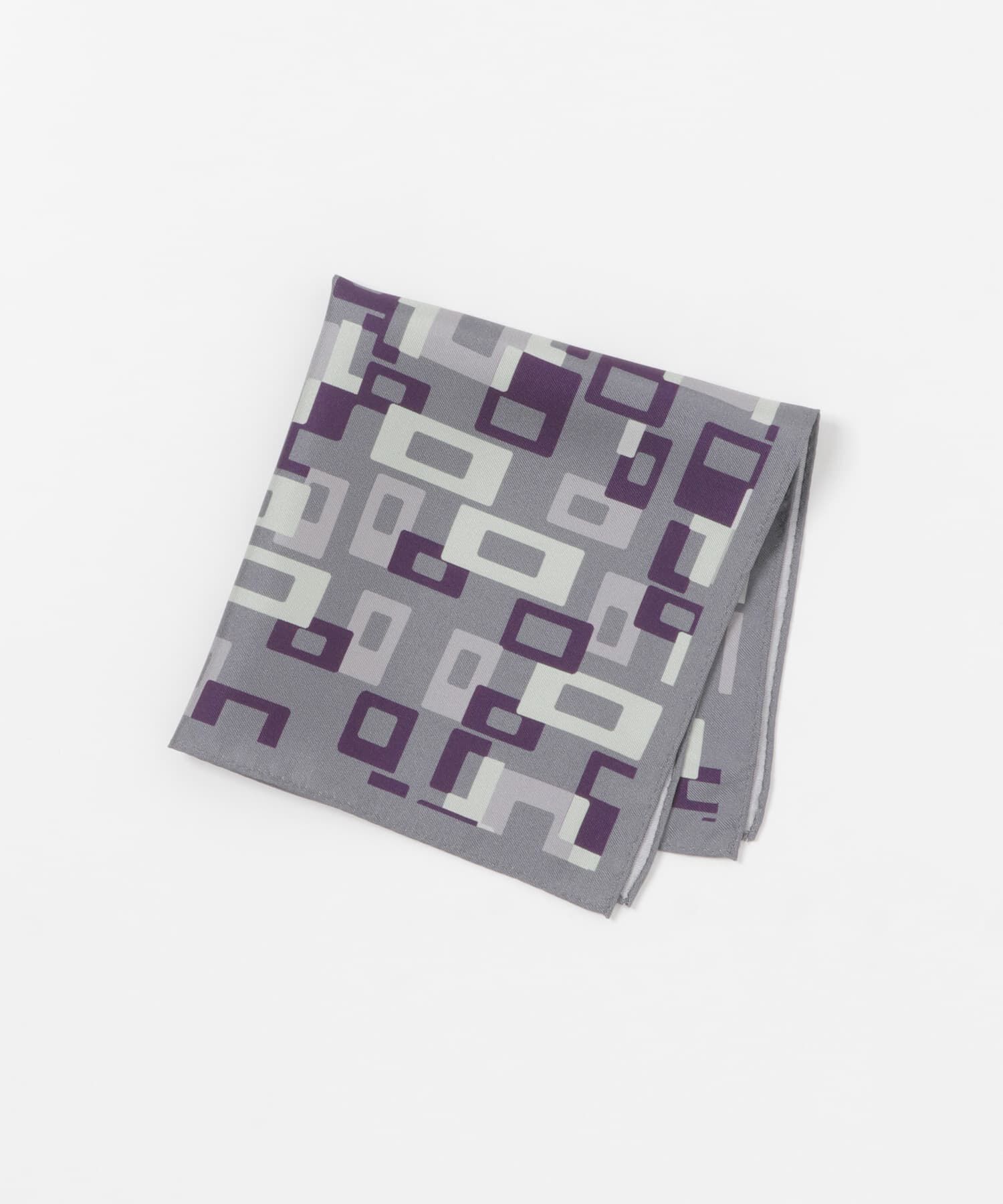 URBAN RESEARCH DOORS「LIFE STYLE TAILOR　シルクプリントチーフ」|ハンカチ|グレー