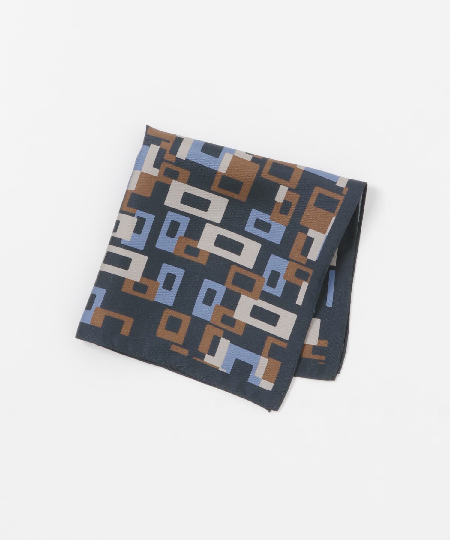 URBAN RESEARCH DOORS「LIFE STYLE TAILOR　シルクプリントチーフ」|ハンカチ|ネイビー