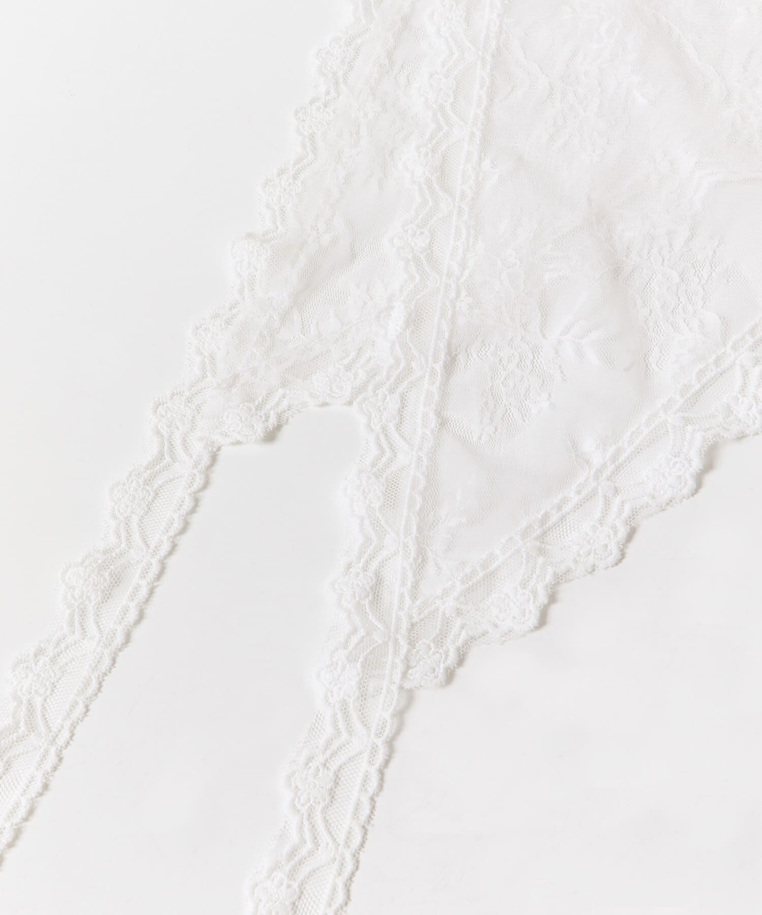 SMELLY「スカラップレースバブーシュカ」|バンダナ・スカーフ|