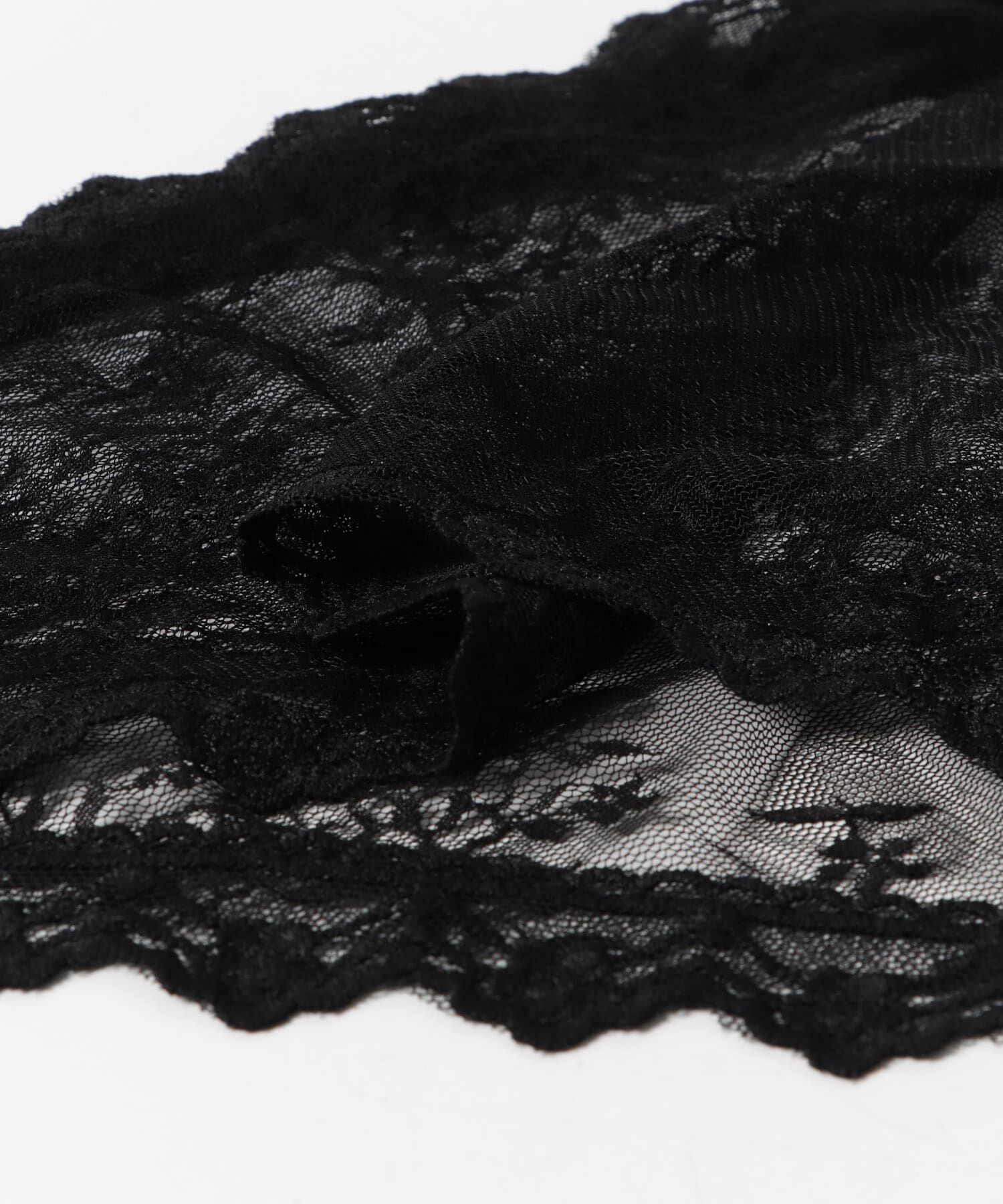 SMELLY「スカラップレースバブーシュカ」|バンダナ・スカーフ|