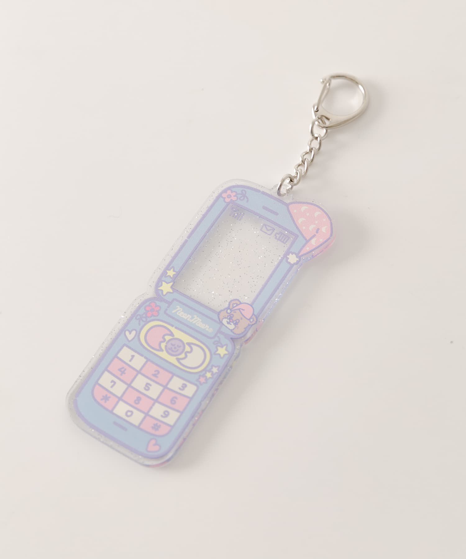 SMELLY「『WEB/一部店舗限定』NEONMOON　Phone KEY HOLDER」|チャーム・キーホルダー|パープル