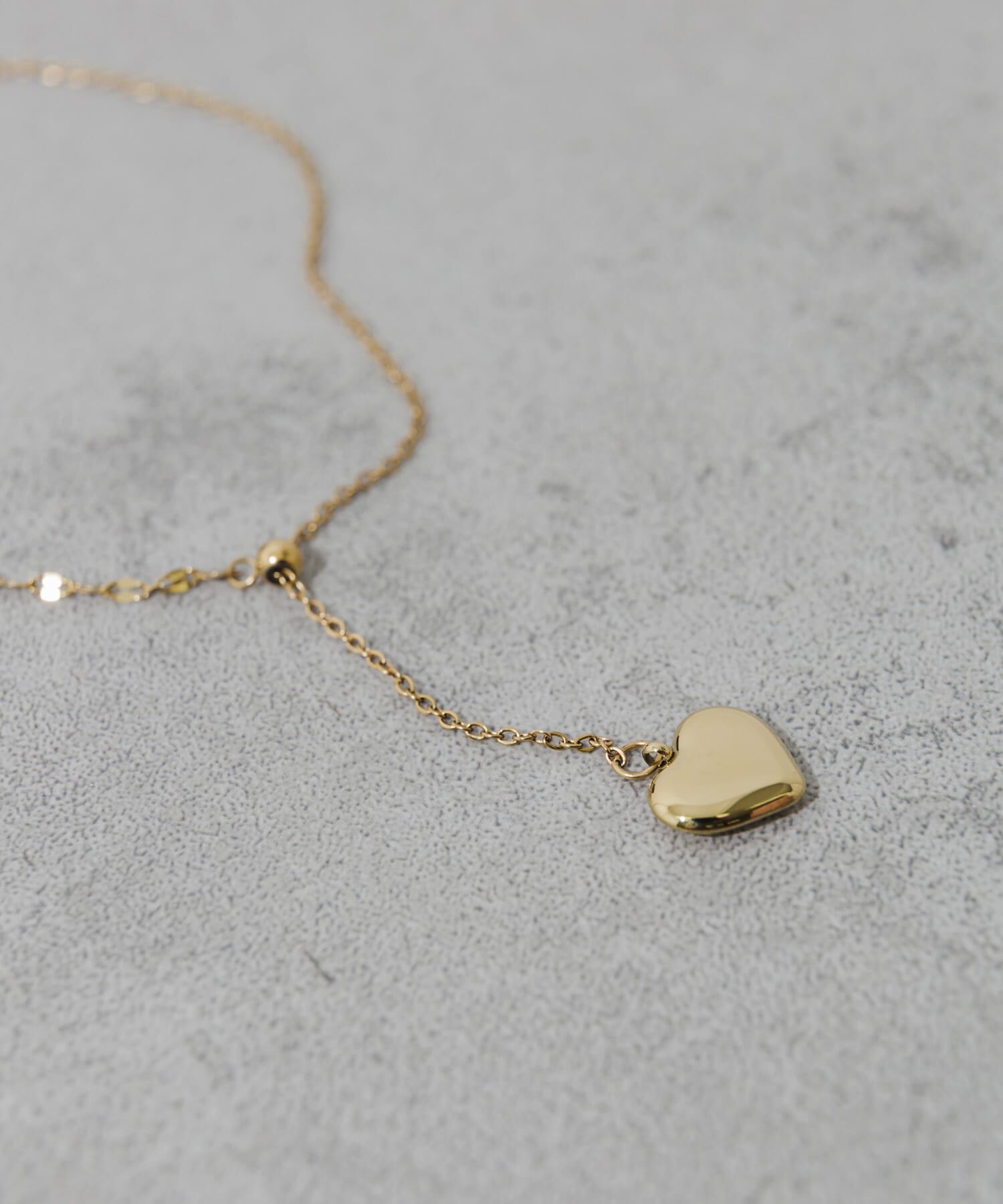SMELLY「ステンレスハートチャームYネックレス」|ネックレス|