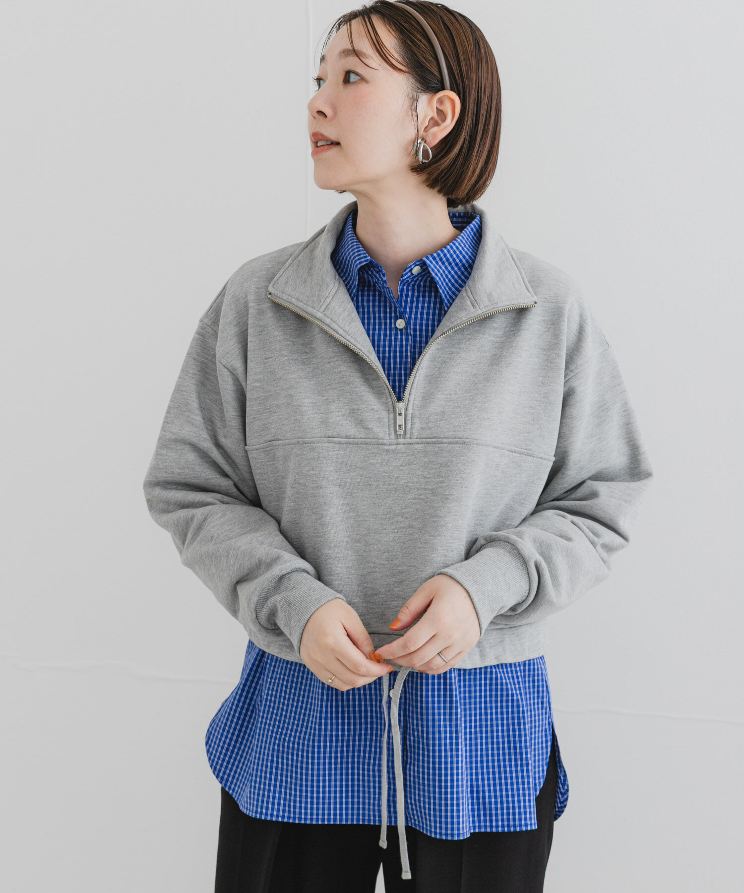 URBAN RESEARCH ROSSO「F by ROSSO　ハーフジップスウェット」|スウェット・ジャージ|