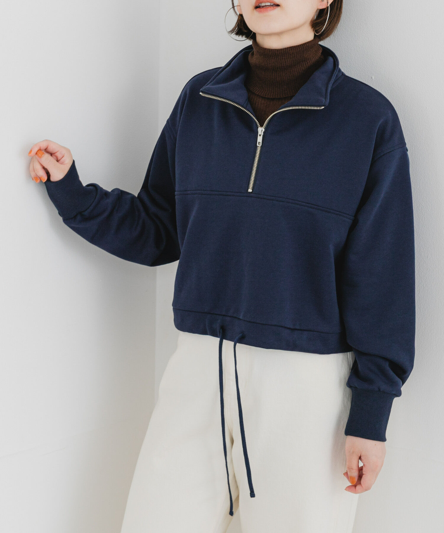 URBAN RESEARCH ROSSO「F by ROSSO　ハーフジップスウェット」|スウェット・ジャージ|