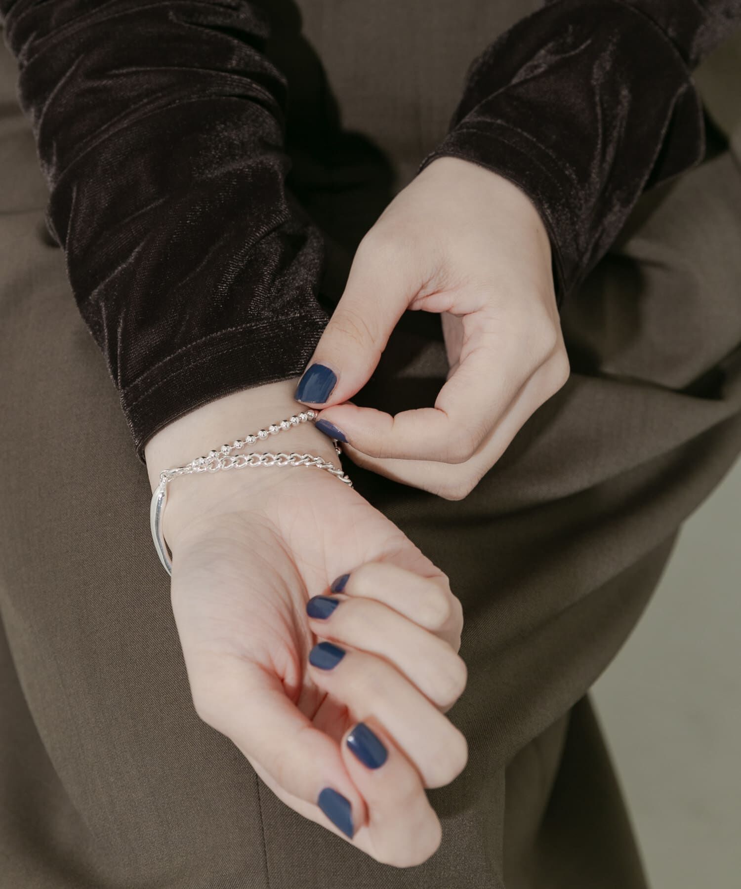 SMELLY「ニュアンスカーブバーチェーンブレスレット」|ブレスレット・バングル|