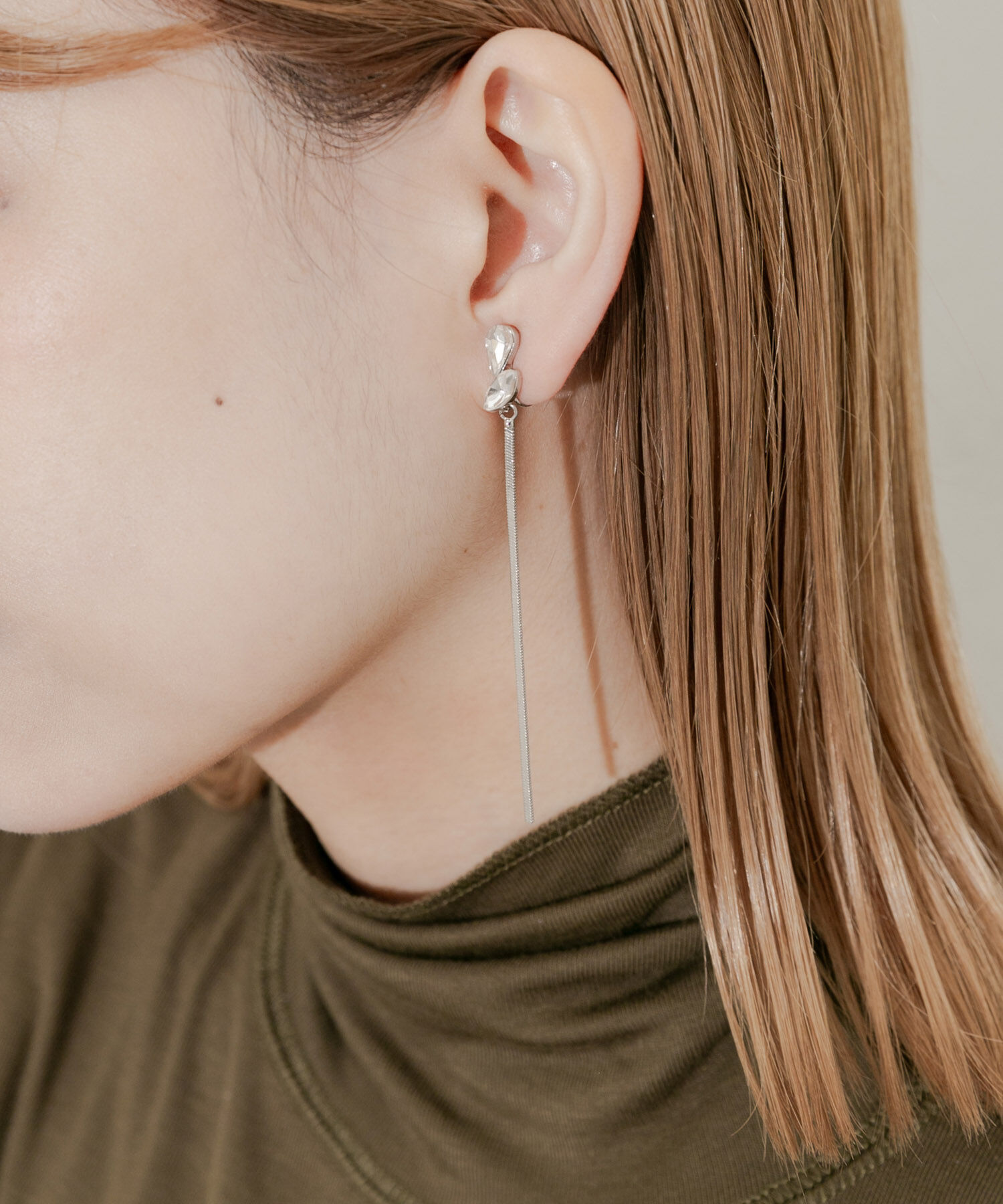 SMELLY「ビジューチェーンイヤリング」|イヤリング|