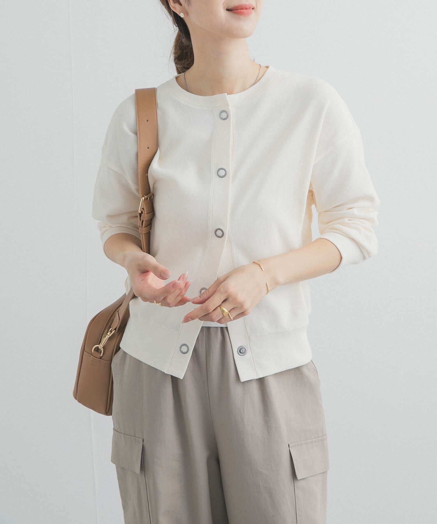 URBAN RESEARCH DOORS「ライトタックフライスカーディガン」|カーディガン|