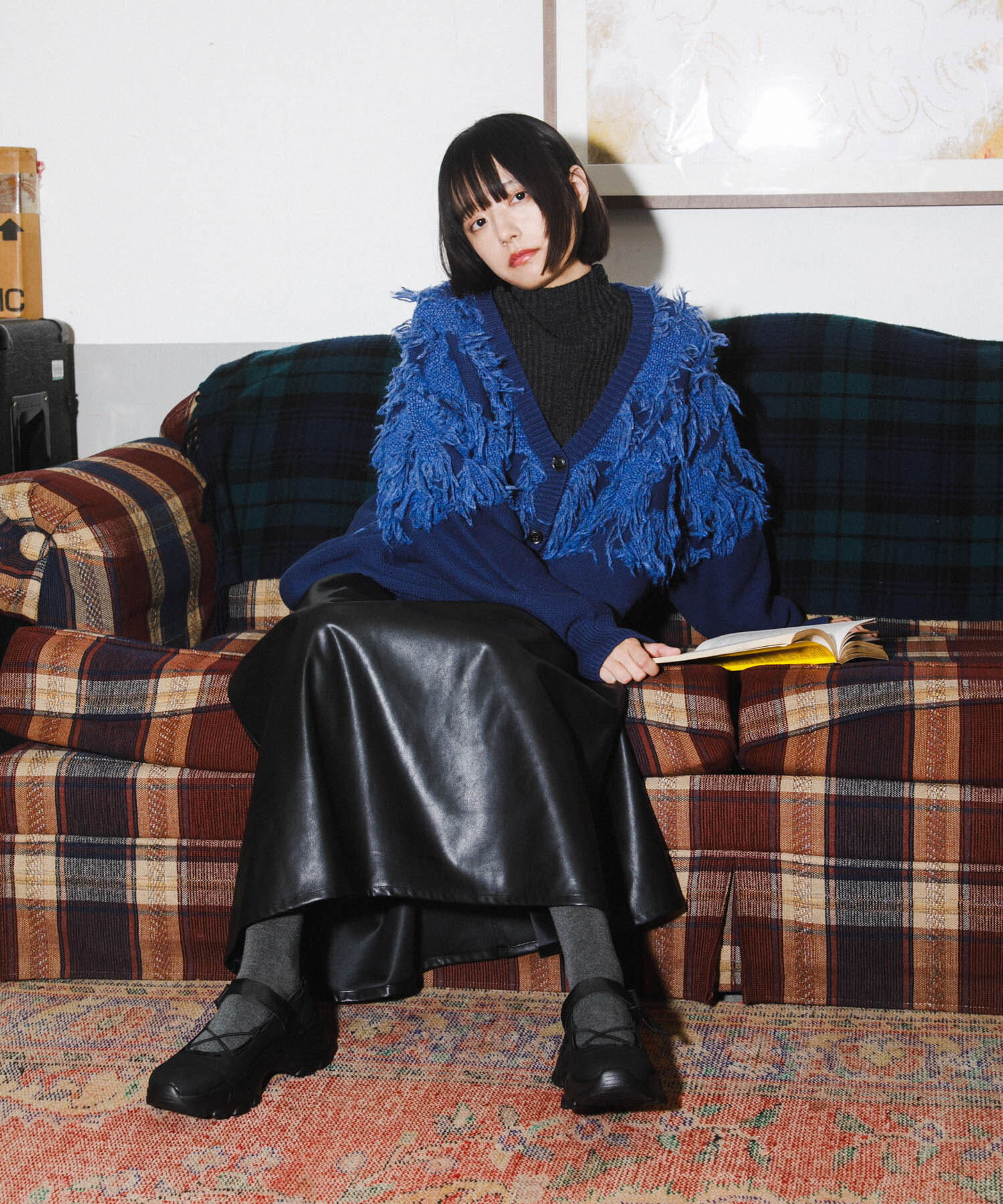  「ジャガードフリンジカーディガン」|カーディガン|