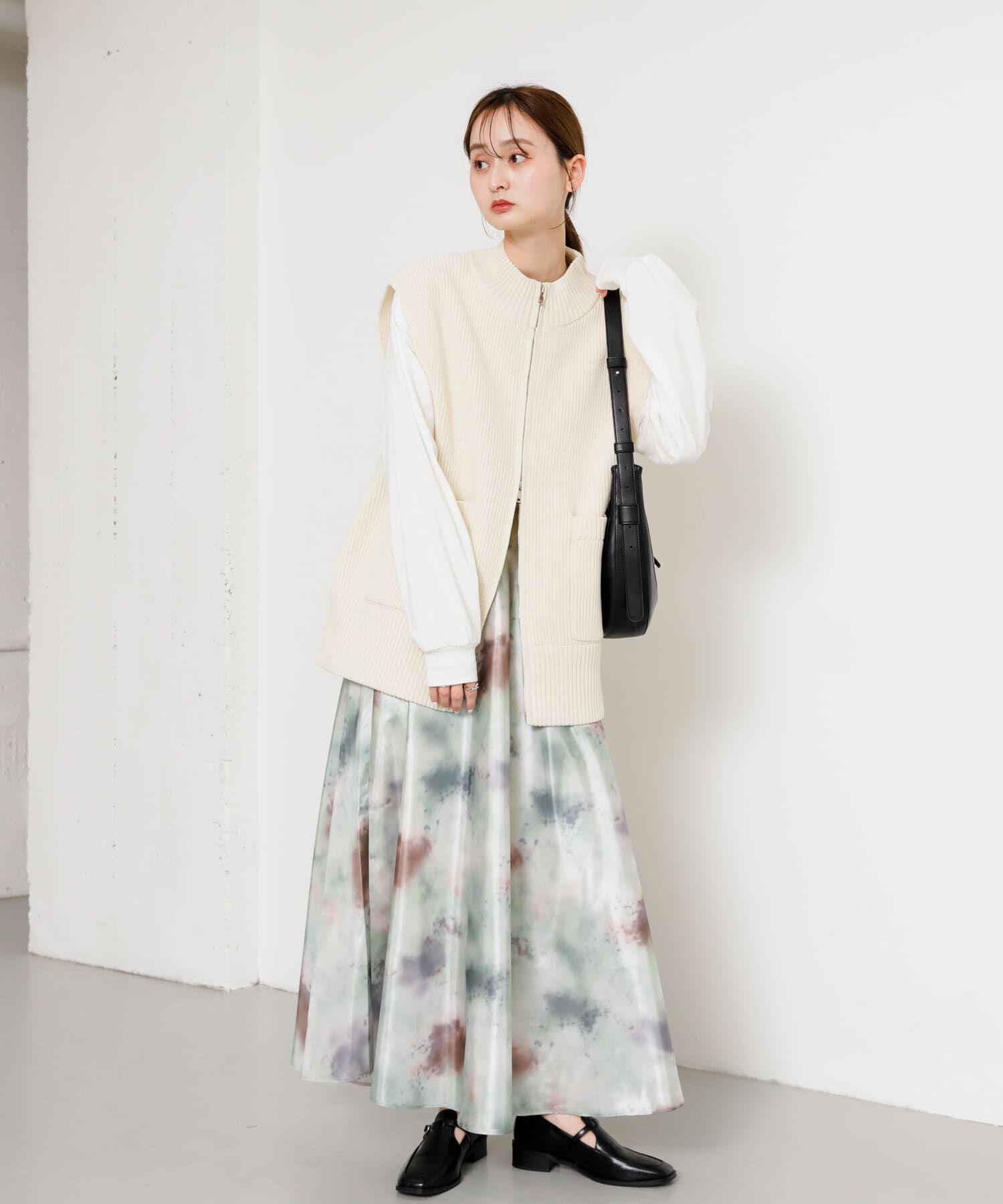 SENSE OF PLACE by URBAN RESEARCH「ボカシプリントロングスカート」|スカート|