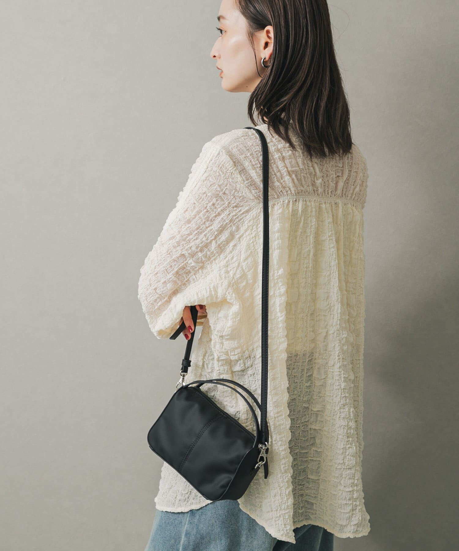 SENSE OF PLACE by URBAN RESEARCH「『防汚』2WAYセンターシームプチショルダーバッグ」|ハンドバッグ|