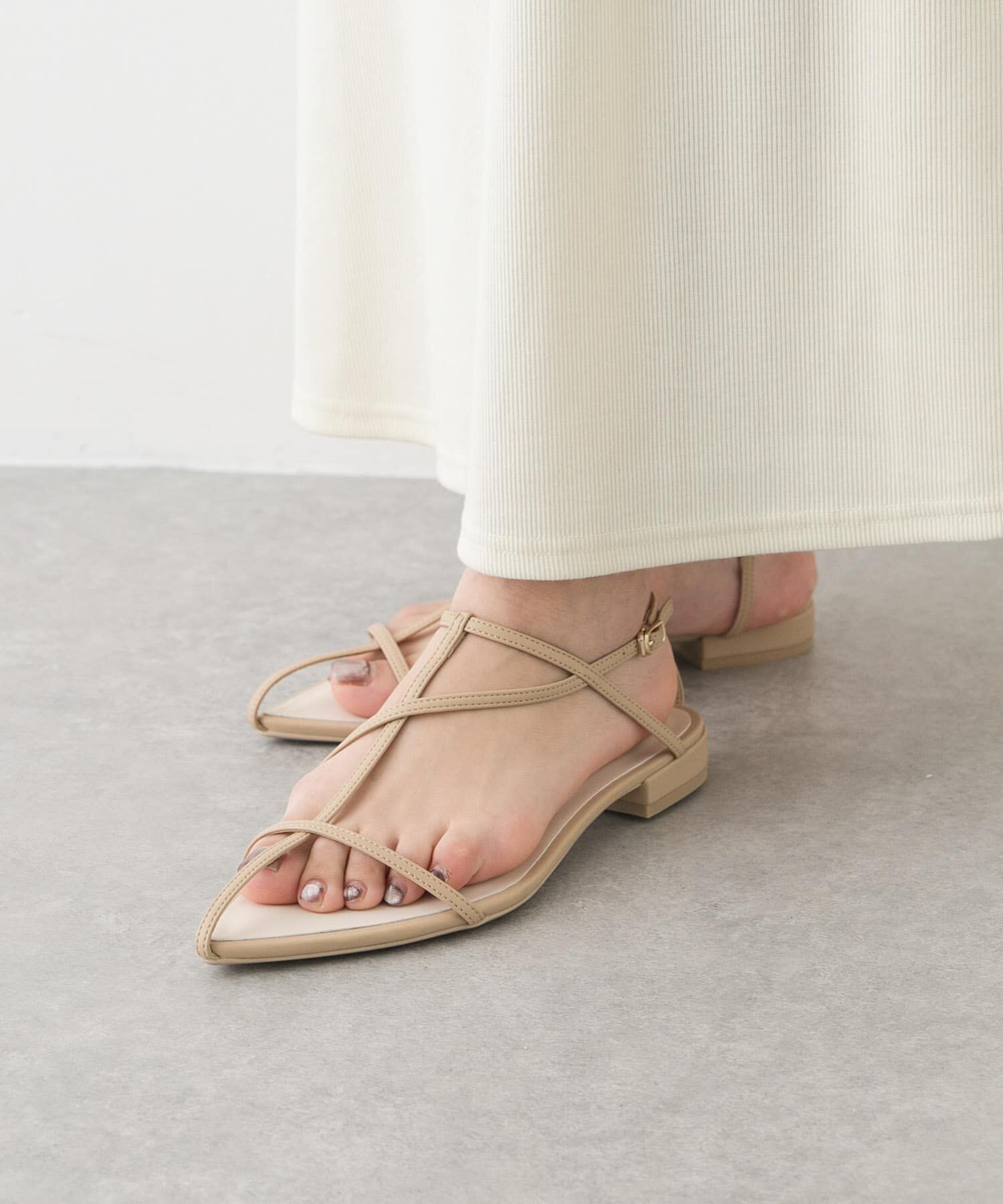 SENSE OF PLACE by URBAN RESEARCH「ポインテッドナローストラップサンダル」|サンダル|