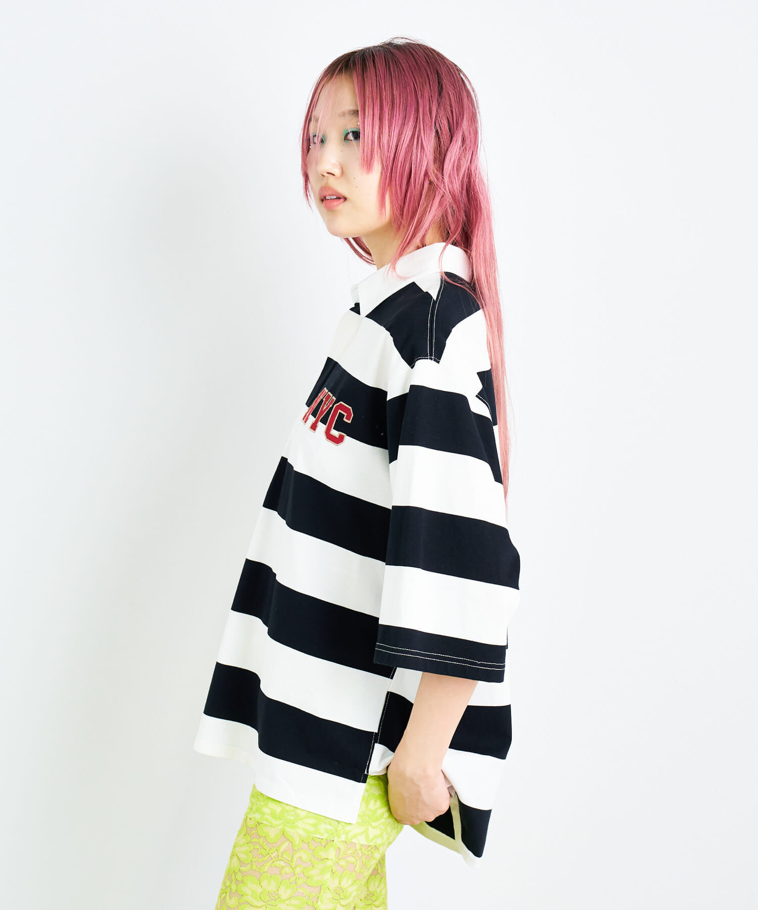 SENSE OF PLACE by URBAN RESEARCH「ANNA SUI NYC　マルチカラーラガーポロシャツ」|ポロシャツ|