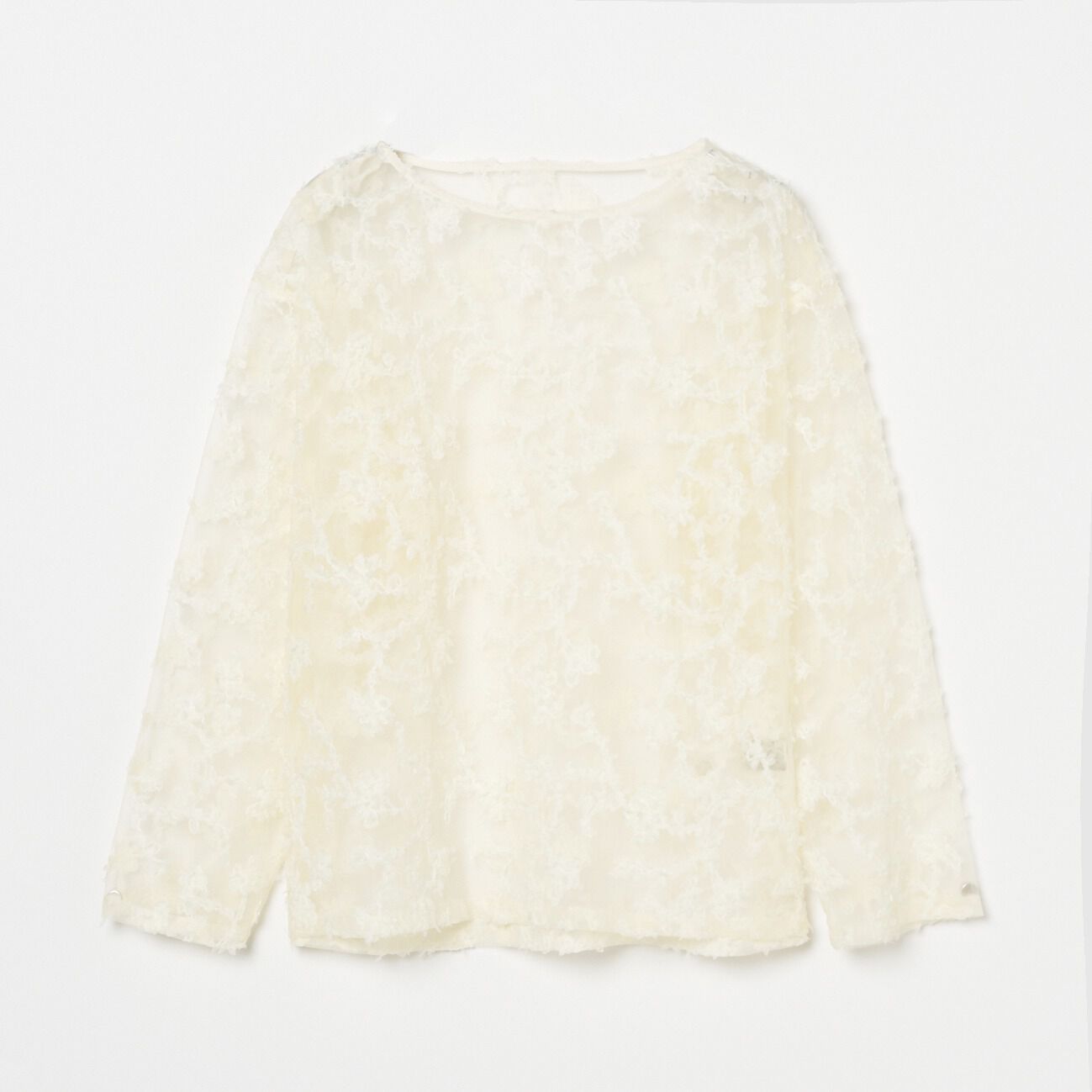 HELIOPOLE「HELIOPOLE FLORAL PATTERN SHEER BLOUSE」|シャツ・ブラウス|ホワイト