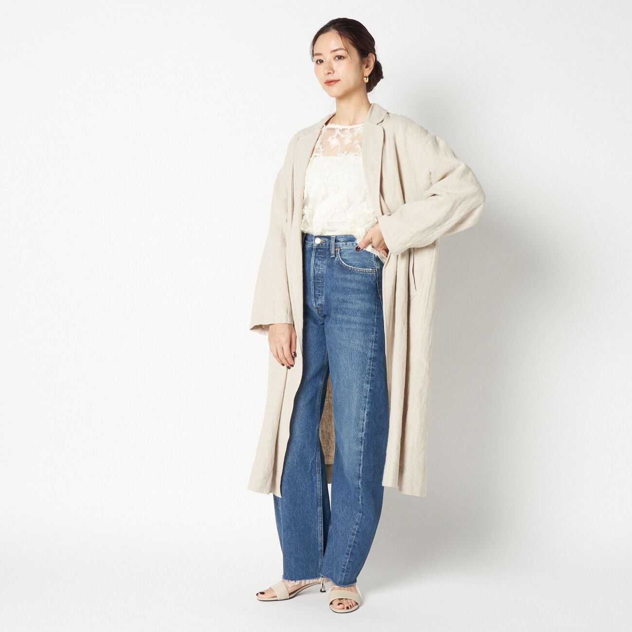 HELIOPOLE「HELIOPOLE FLORAL PATTERN SHEER BLOUSE」|シャツ・ブラウス|