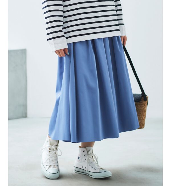  「リバーシブルタフタギャザースカート」|スカート|