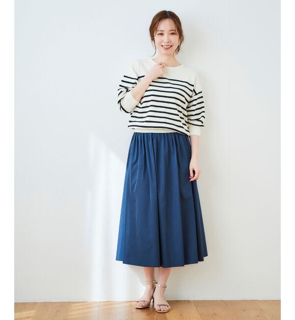  「リバーシブルタフタギャザースカート」|スカート|