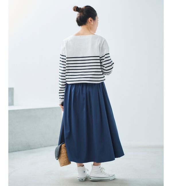 「リバーシブルタフタギャザースカート」|スカート|
