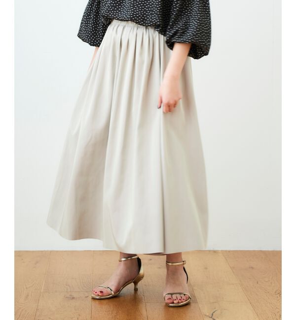  「リバーシブルタフタギャザースカート」|スカート|