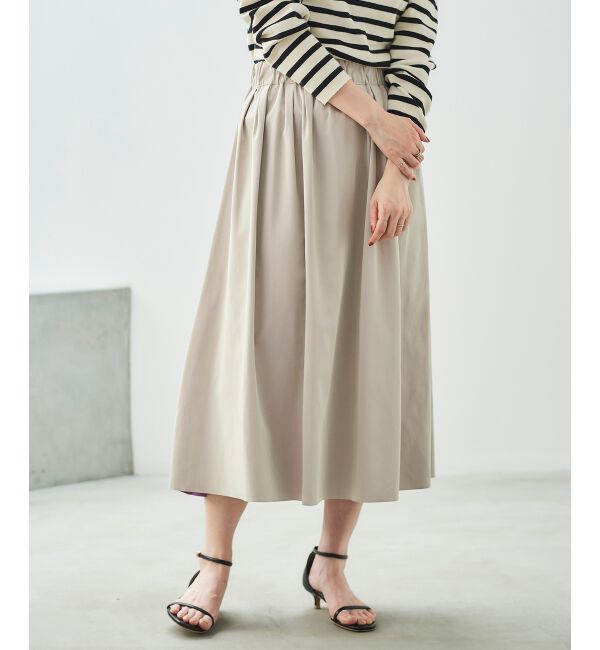  「リバーシブルタフタギャザースカート」|スカート|