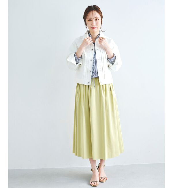  「リバーシブルタフタギャザースカート」|スカート|