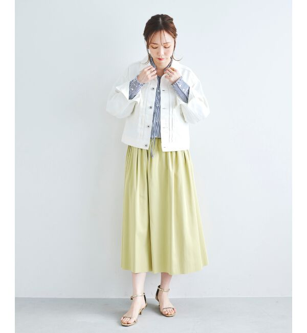  「リバーシブルタフタギャザースカート」|スカート|