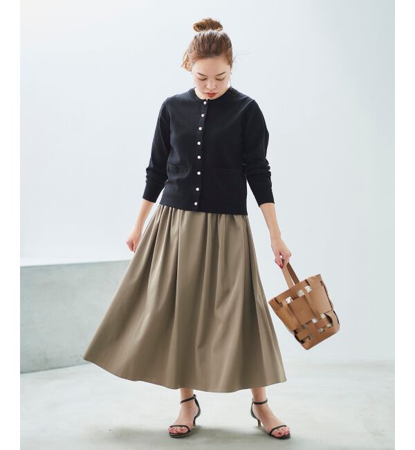  「リバーシブルタフタギャザースカート」|スカート|