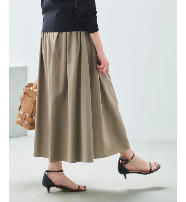  「リバーシブルタフタギャザースカート」|スカート|