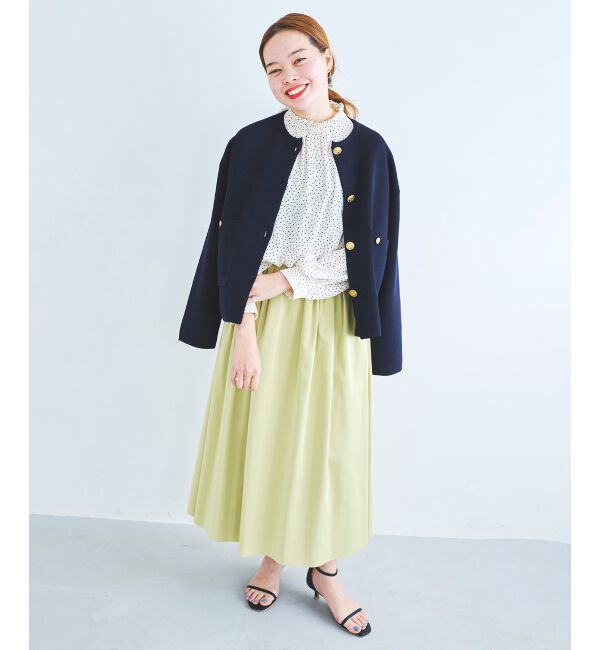  「リバーシブルタフタギャザースカート」|スカート|