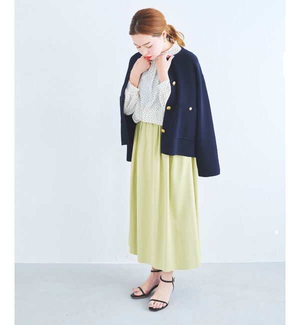  「リバーシブルタフタギャザースカート」|スカート|