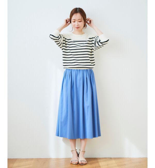  「リバーシブルタフタギャザースカート」|スカート|