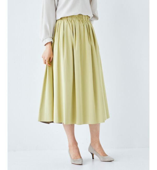  「リバーシブルタフタギャザースカート」|スカート|