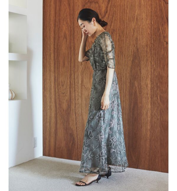 le.coeur blanc「シャーリングスリーブレースドレス」|ドレス|