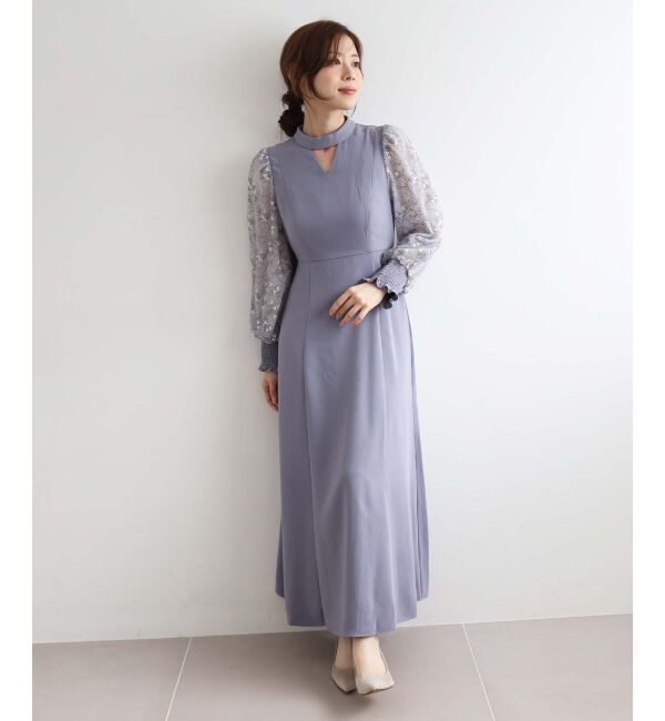 le.coeur blanc「スリーブエンブロイダリードレス」|ドレス|