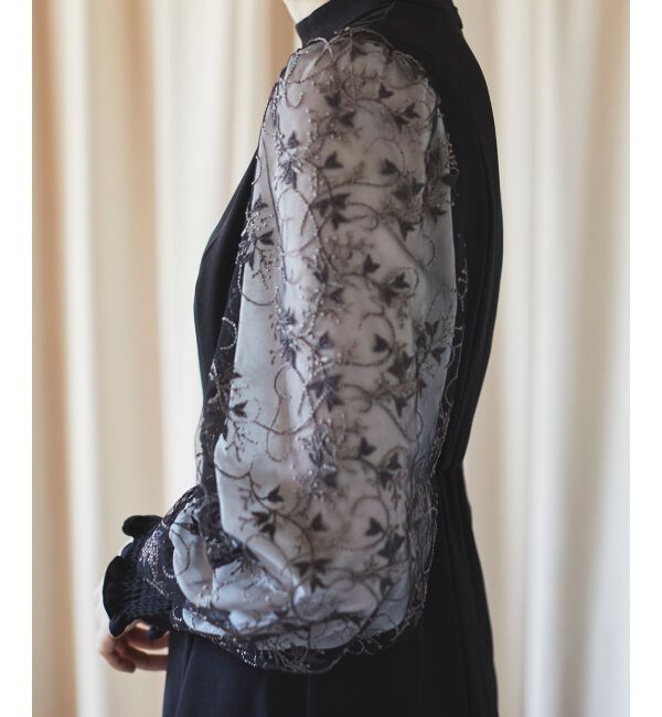 le.coeur blanc「スリーブエンブロイダリードレス」|ドレス|