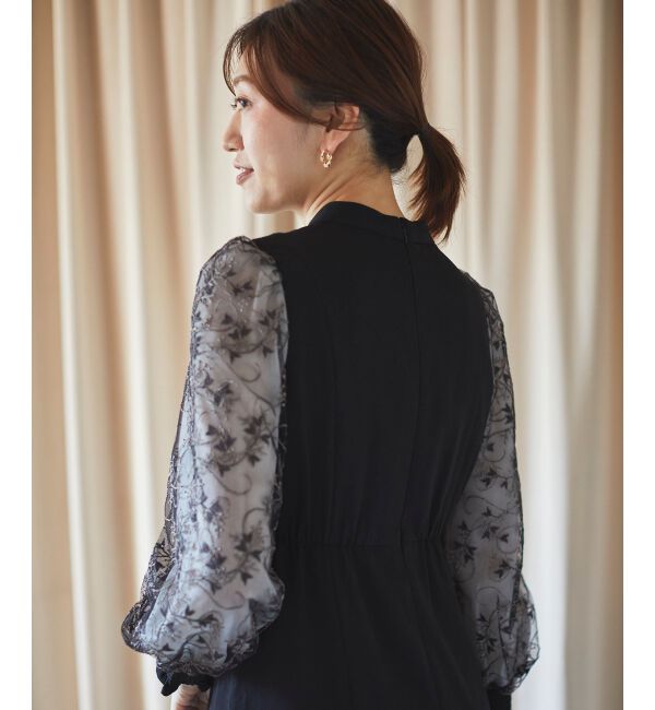 le.coeur blanc「スリーブエンブロイダリードレス」|ドレス|