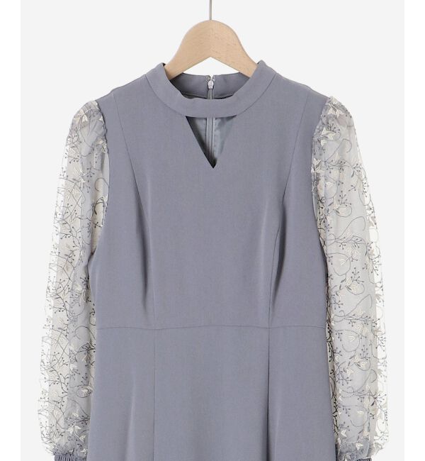 le.coeur blanc「スリーブエンブロイダリードレス」|ドレス|