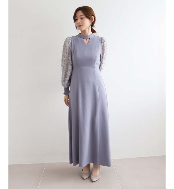 le.coeur blanc「スリーブエンブロイダリードレス」|ドレス|