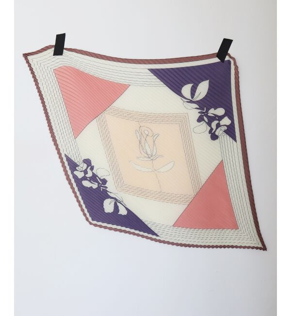  「《WEB限定アイテム》パネルフラワープリーツスカーフ」|バンダナ・スカーフ|