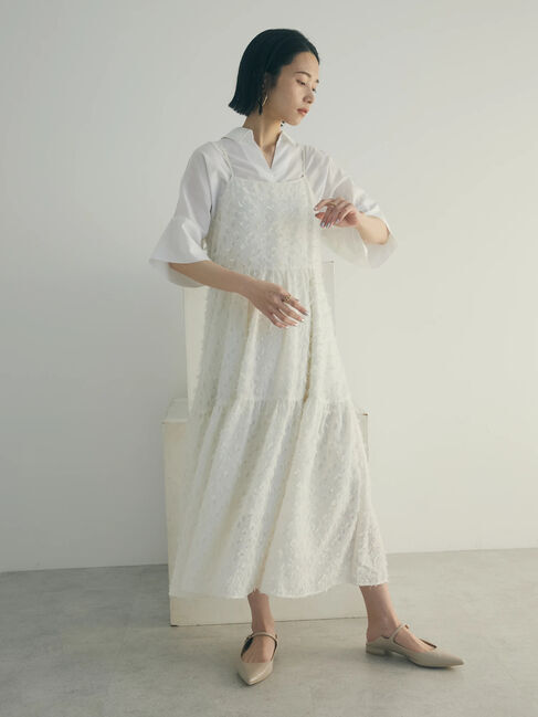 armonia「armonia.フェザージャガードキャミワンピース」|ワンピース|Ivory