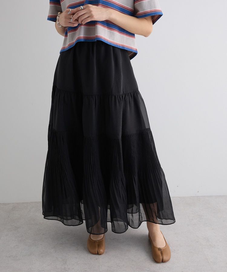 AnriettMusee「エアリーティアードスカート」|スカート|
