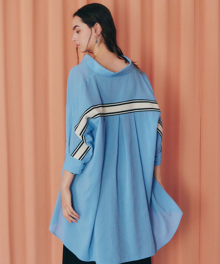 Editt by YECCA VECCA「リブMIXシアースリットオーバーシャツ」|シャツ・ブラウス|