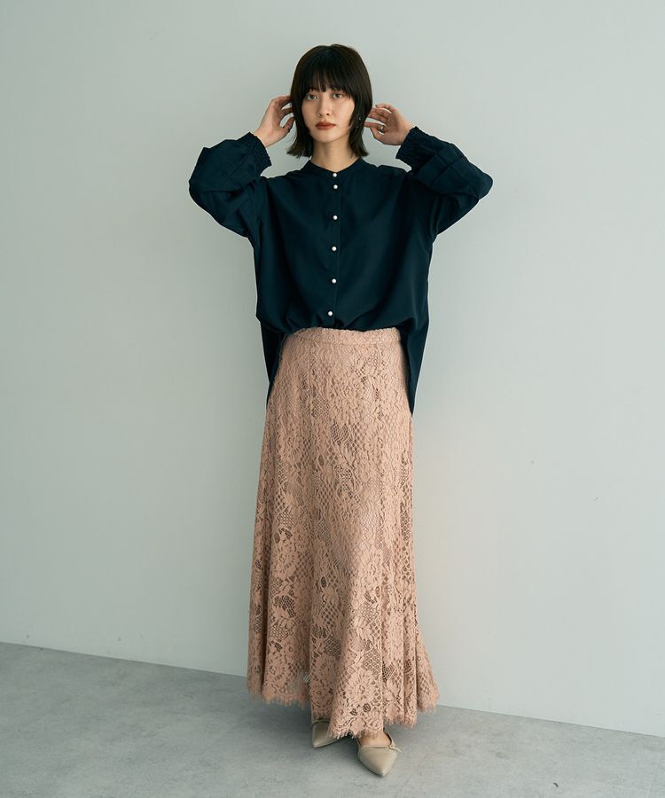 YECCA VECCA「2way裾アレンジパール釦ブラウス」|シャツ・ブラウス|