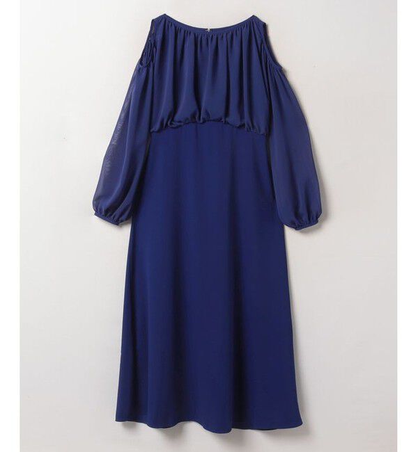 allureville「ドレープドルマンギャザーワンピース」|ワンピース|ブルー