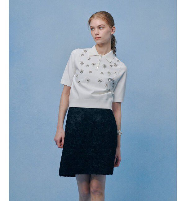 LOULOU WILLOUGHBY「【LOULOU WILLOUGHBY】コード刺繍ミニスカート」|スカート|