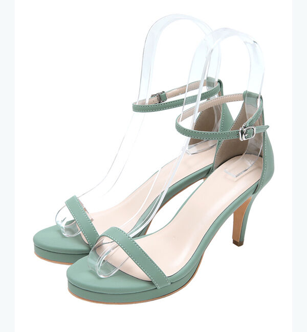 ur's「アンクルストラップヒールサンダル」|サンダル|グリーン