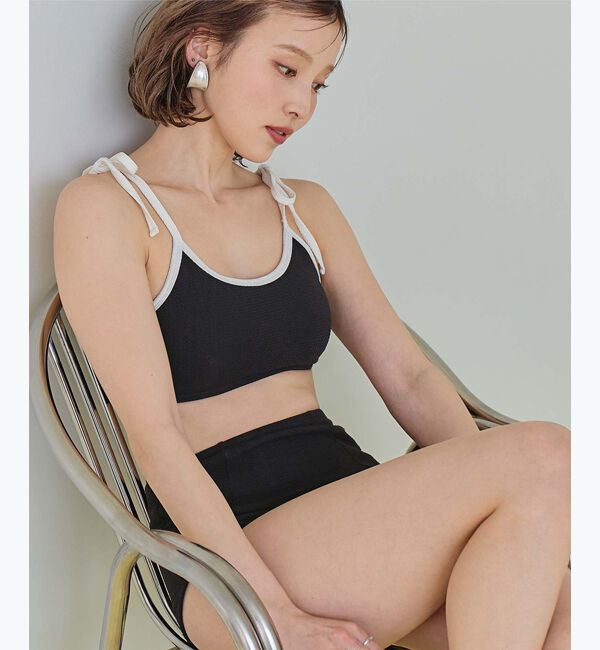 SEA DRESS「パイピングデザインハイウエストビキニ/水着」|ビキニ|